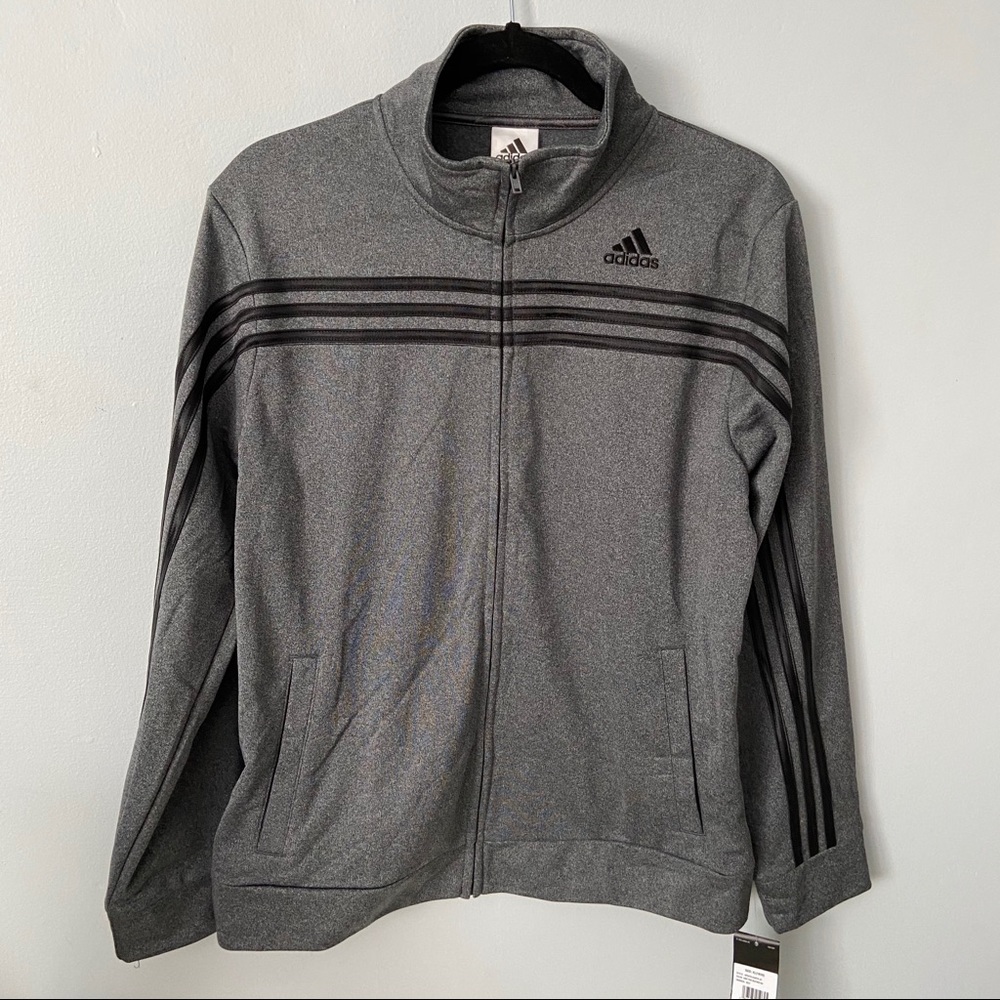 ADIDAS | Grey boys sweater with black stripes